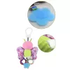 Jucarie zornaitoare din material textil pentru bebelusi, cu agatatoare, Fluture, unisex, +0