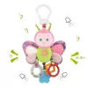 Jucarie zornaitoare din material textil pentru bebelusi, cu agatatoare, Fluture, unisex, +0