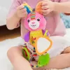 Jucarie zornaitoare din material textil pentru bebelusi, Iepure, cu agatatoare, unisex, +0