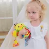 Jucarie zornaitoare din material textil pentru bebelusi, cu agatatoare, Rata, unisex, +0