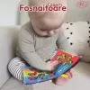 Set 8 carti senzoriale si fosnaitoare din material textil multicolor pentru bebelusi cu si fara agatatori cu tematici diverse, potrivite +6 luni, 4 pagini/8 fețe, 10x10x4 cm