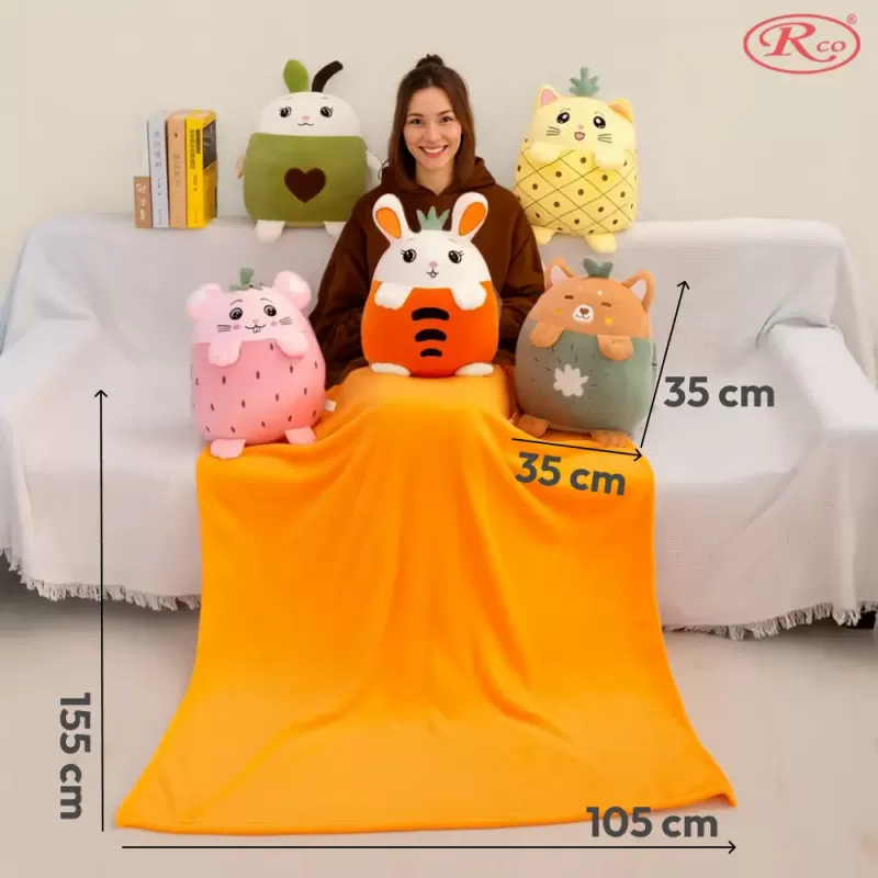 Jucarie Plus Multifunctionala 3 in 1 - Jucarie, perna si paturica pufoasa