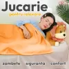 Leu din Plus cu Paturica Moale – Jucarie de Imbratisat