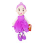 Papusa muzicala RCO din material textil, balerina, 35 cm, melodia „Are Mama o Fetita”, volet, 18 luni+