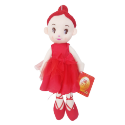 Papusa material textil RCO, Rosu, 35 cm