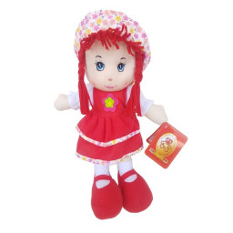 Papusa material textil RCO, Rosu, 25 cm