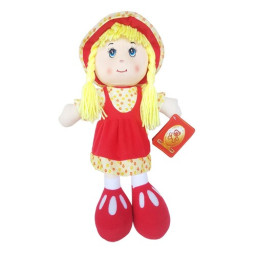 Papusa material textil RCO, Rosu, 25 cm