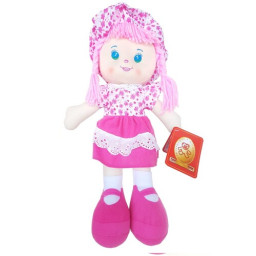 Papusa material textil RCO, Roz, 25 cm