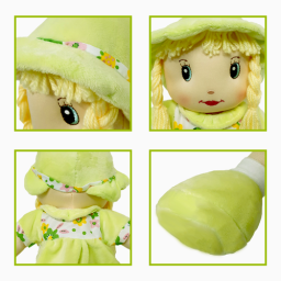 Papusa material textil RCO, Verde Lamaita, 35 cm, +18luni