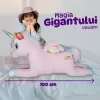 Unicorn Curcubeu Gigant din plus catifelat, 100 cm, +3 ani