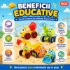 Set 5 Masinute de Constructie pentru Copii, Betoniera, Basculanta, Excavator, Automacara si Buldozer, Vehicule de Santier, 3+ Ani