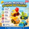 Set 5 Masinute de Constructie pentru Copii, Betoniera, Basculanta, Excavator, Automacara si Buldozer, Vehicule de Santier, 3+ Ani