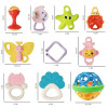 Set jucarii zornaitoare cu forme inovatoare, texturi diferite, multicolore, 10 buc, + 3 luni