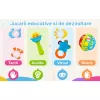 Set 7 Zornaitori pentru Bebeluși, Jucarii Senzoriale și pentru Dentitie, 3 luni+, Multicolor