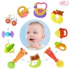 Set jucarii zornaitoare si carti senzoriale cu forme inovatoare, texturi diferite, multicolore, 14 buc, + 3-6 luni