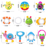 Set jucarii zornaitoare cu forme inovatoare, texturi diferite, multicolore, 11 buc, + 3 luni