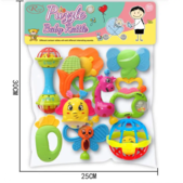 Set Jucarii Zornaitoare cu forme inovatoare, texturi diferite, multicolore, 10 buc, +3luni