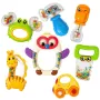 Set jucarii zornaitoare cu forme inovatoare, multicolore, 7 buc, + 3 luni
