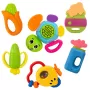 Set jucarii zornaitoare cu forme inovatoare, texturi diferite, multicolore, 6 buc, + 3-6 luni