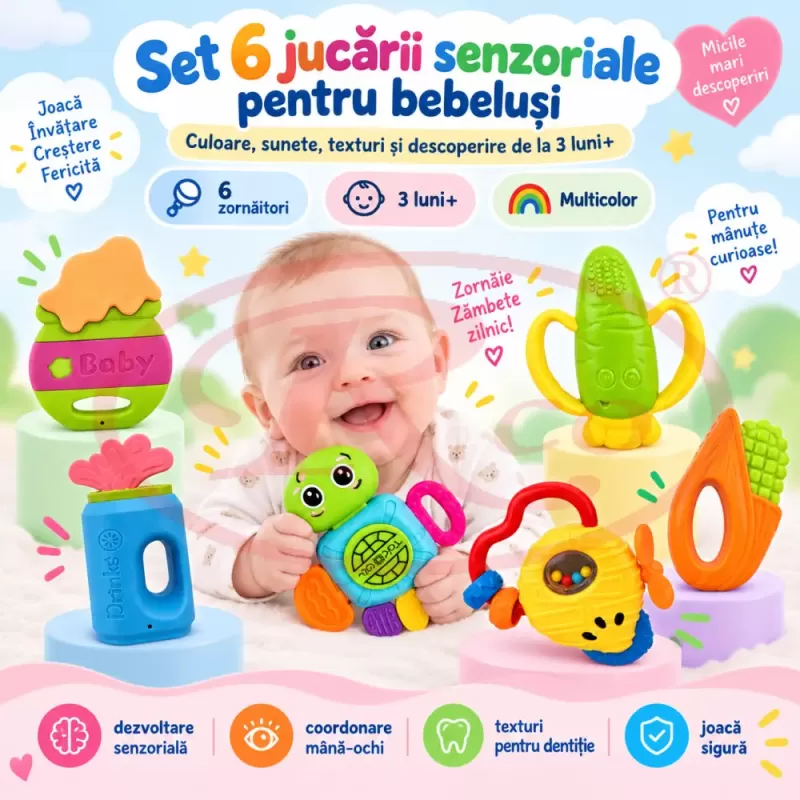 Set pentru dentitie, coordonare si dezvoltarea reflexului de apucare