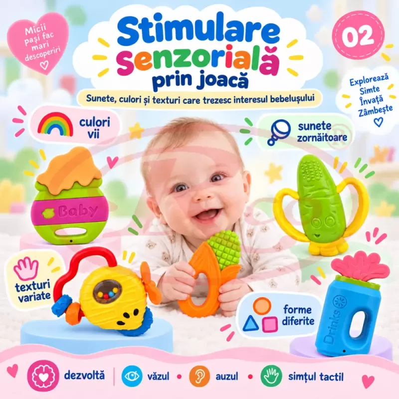 Set pentru dentitie, coordonare si dezvoltarea reflexului de apucare