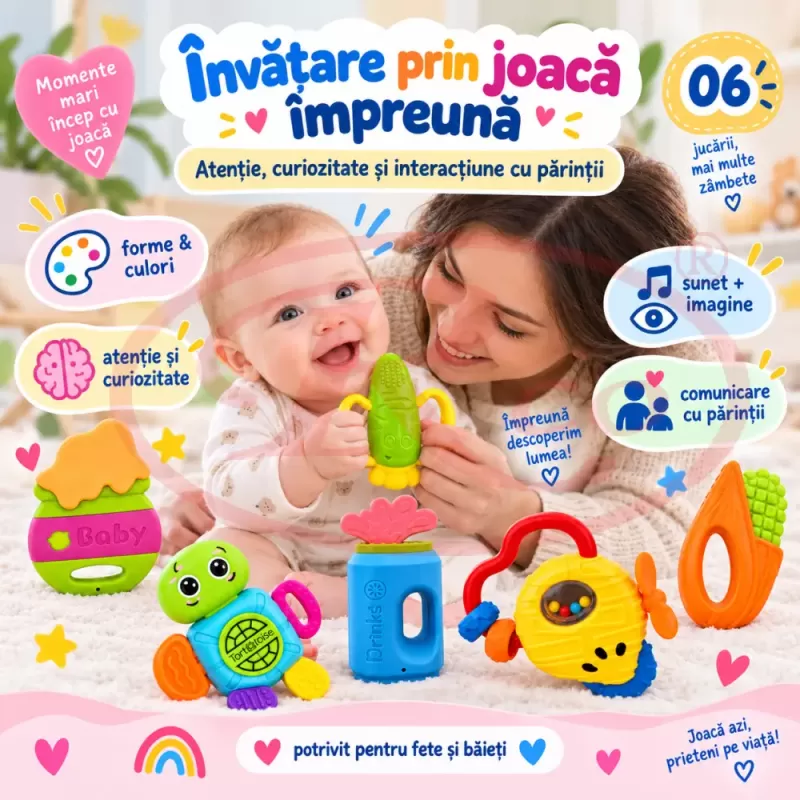 Set pentru dentitie, coordonare si dezvoltarea reflexului de apucare