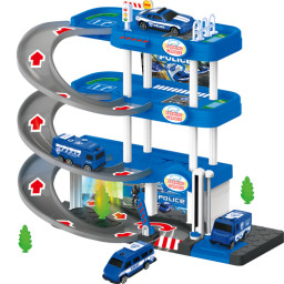 Set de joaca - parcare etajata trei nivele, Echipaj Politie