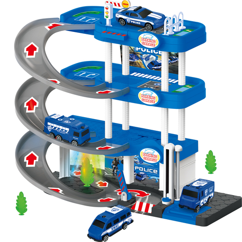 Set de joaca - parcare etajata trei nivele, Echipaj Politie