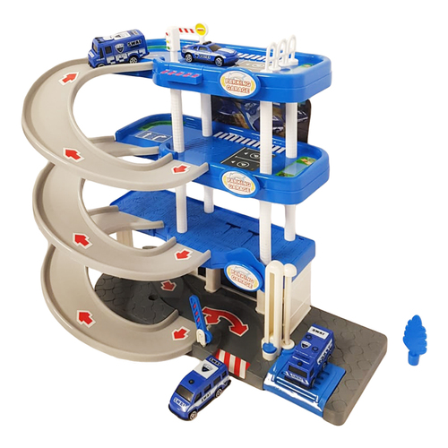 Set de joaca - parcare etajata trei nivele, Echipaj Politie