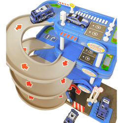 Set de joaca - parcare etajata trei nivele, Echipaj Politie