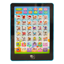 Tableta interactiva si educativa pentu copii, cu ecran plat, in limba engleza,cu functii multiple, 17x20 cm