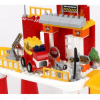 Set masuta multifunctionala Fire Station cu 55 cuburi de constructie, 44.5x49x20 cm