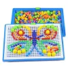 Joc creativ mozaic cu pioneze multicolore si cutie de depozitare din plastic, 296 piese in trei dimensiuni, 3+ ani