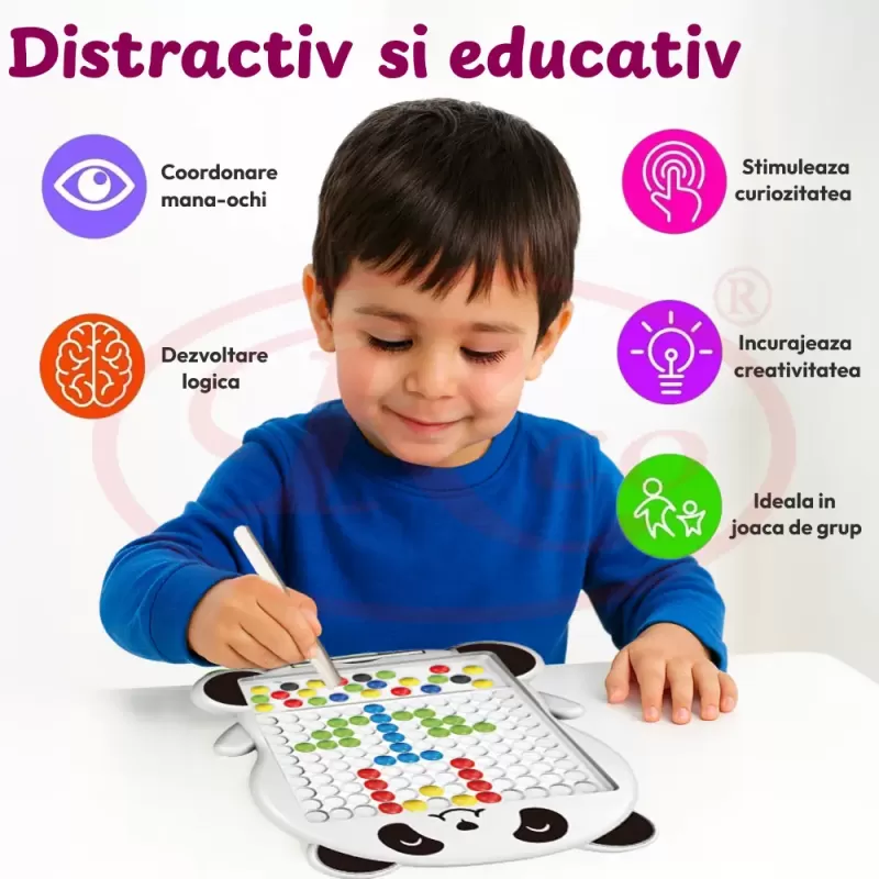 Mozaic Clasic Magnetic Board cu 20 Modele – Joc Creativ si Educativ Panda
