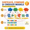 Set educational magnetic pentru matematica cu 5 planse, 50 jetoane colorate si 27 numere si simboluri