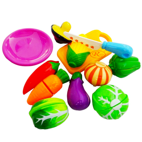 Set jucarii pentru copii legume de taiat,12 piese