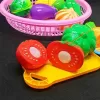 Set jucarii pentru copii cos cu legume de taiat, ,12 piese