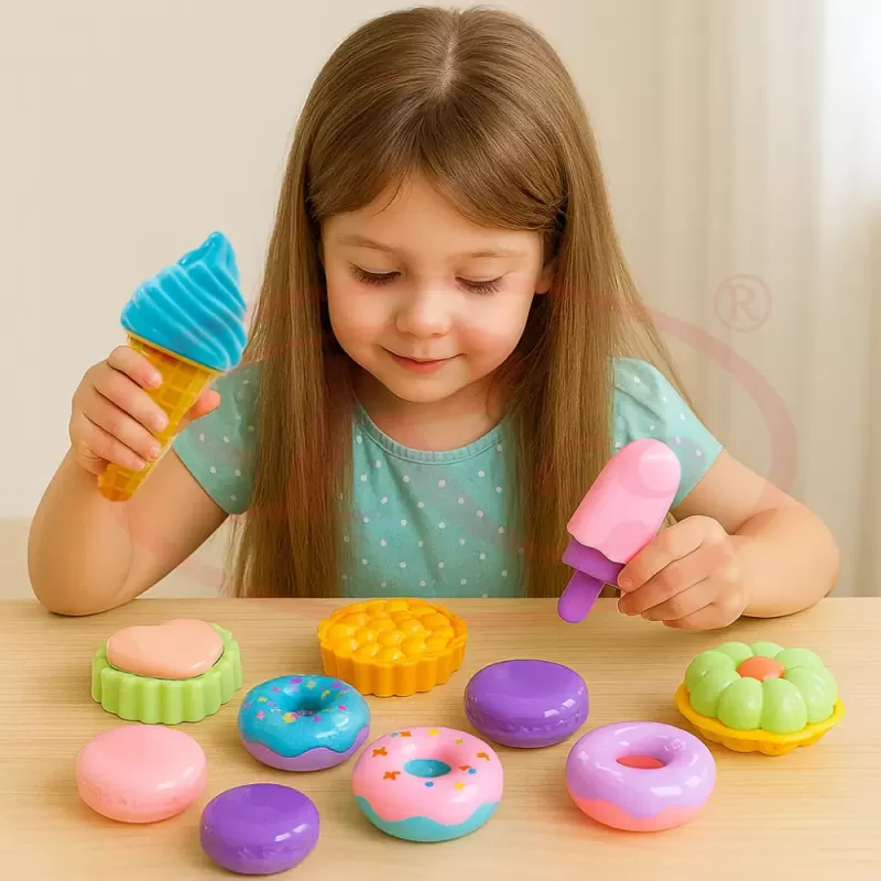 Set de Joaca Cofetarie – 12 Piese Dulci si Colorate pentru Copii