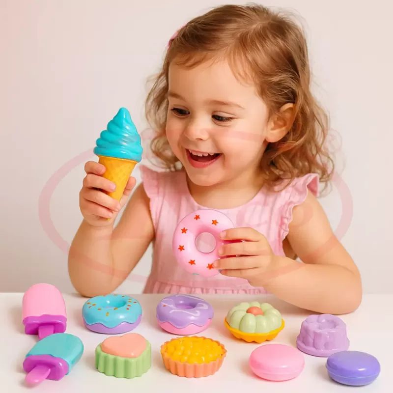 Set de Joaca Cofetarie – 12 Piese Dulci si Colorate pentru Copii