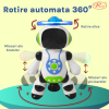 Jucarie Interactiva muzicala, cu lumini multicolore si rotire 360°, Robotelul Dansator, 21x17 cm, 3+ ani