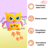 Jucarie Interactiva muzicala cu functii si lumini multicolore, Cute Owl RCO, 14x13 cm, 3+ ani