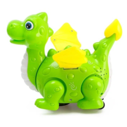 Jucarie interactiva RCO, Dino cu trei oua, lumini, muzica, miscare si proiector, 21x22x18 cm, 3+ani