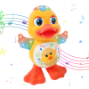 Jucarie Interactiva muzicala, cu lumini multicolore, Ratusca Dansatoare, 19x15 cm, 3+ ani