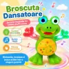 Jucarie interactiva pentru copii, model broscuta dansatoare, cu efecte luminoase, efecte sonore si miscare automata