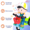 Jucarie Interactiva muzicala, cu lumini multicolore, si rotire 360° , Baietel cu Tricicleta, 20.5x17 cm, 3+ ani