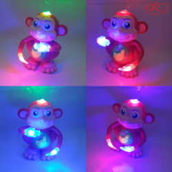 Jucarie Interactiva muzicala, cu lumini multicolore, Maimutica Dansatoare, 19x14 cm, 3+ ani
