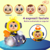 Jucarie Interactiva muzicala, cu lumini multicolore, si expresii faciale, Albinuta cu Scooter, 20.5x14 cm, 3+ ani