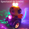 Jucarie Interactiva muzicala, cu lumini multicolore, si expresii faciale, Albinuta cu Scooter, 20.5x14 cm, 3+ ani