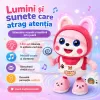 Catelus dansator cu lumini LED, cantece si miscare stanga-dreapta pentru copii