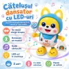 Catelus dansator cu lumini LED, cantece si miscare stanga-dreapta pentru copii